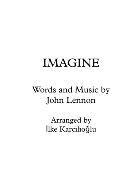 Imagine For Satb Sheet Music