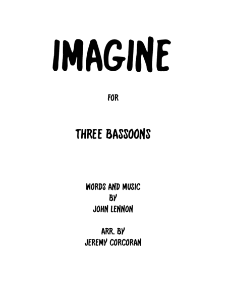 Imagine For Three Bassoons Sheet Music