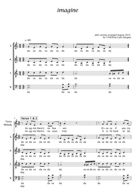 Imagine Sattb Sheet Music