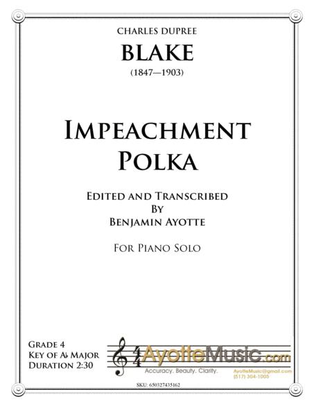 Free Sheet Music Impeachment Polka 1868