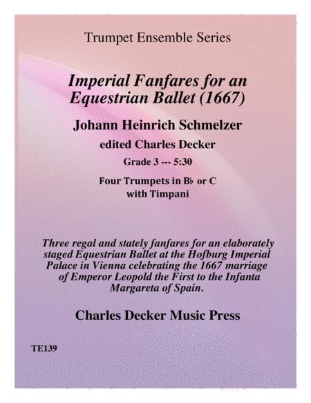 Free Sheet Music Imperial Fanfares For An Equestrian Ballet 1667 For Trumpet Ensemble