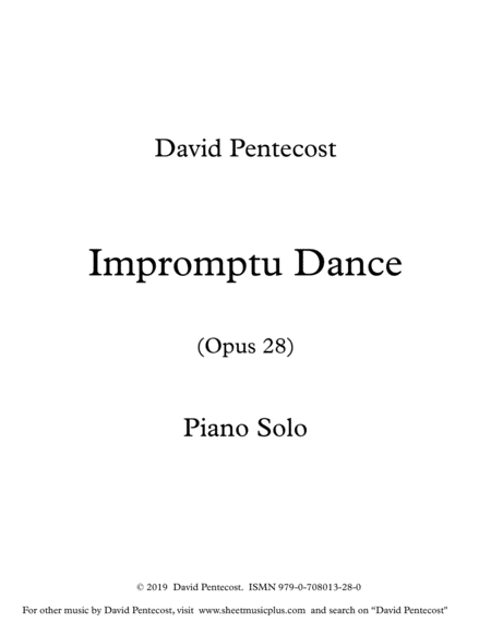 Free Sheet Music Impromptu Dance Opus 28