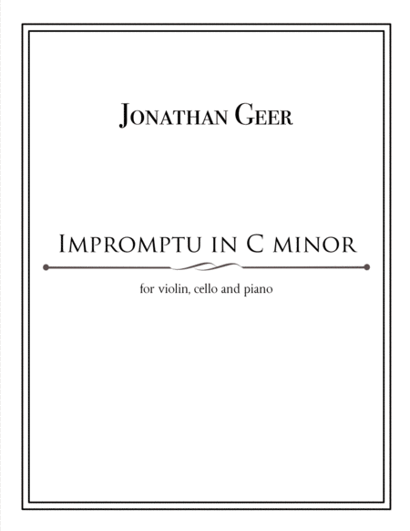 Impromptu In C Minor Sheet Music