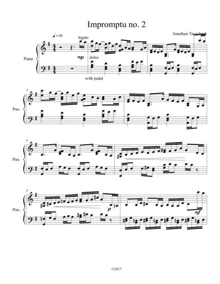 Free Sheet Music Impromptu No 2