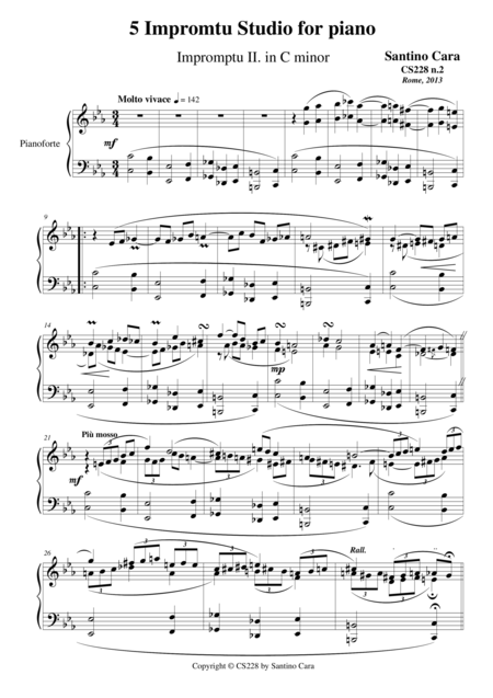 Free Sheet Music Impromptu Study N 2 In C Minor For Piano