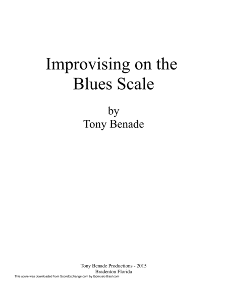 Improvising On The Blues Scale Sheet Music