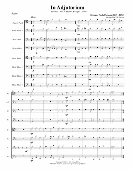 Free Sheet Music In Adjutorium For Trombone Or Low Brass Octet