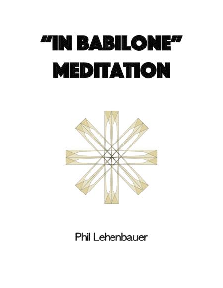 In Babilone Meditation Organ Work By Phil Lehenbauer Sheet Music