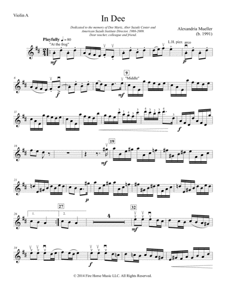 In Dee Violin And Piano Sheet Music