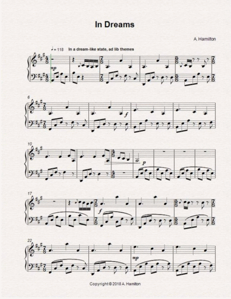 Free Sheet Music In Dreams