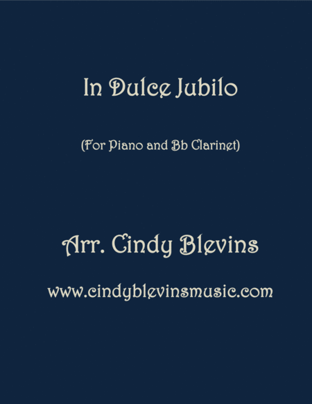 In Dulce Jubilo Arranged For Piano And Bb Clarinet Sheet Music