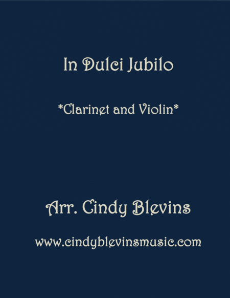 In Dulci Jubilo For Clarinet And Violin Sheet Music