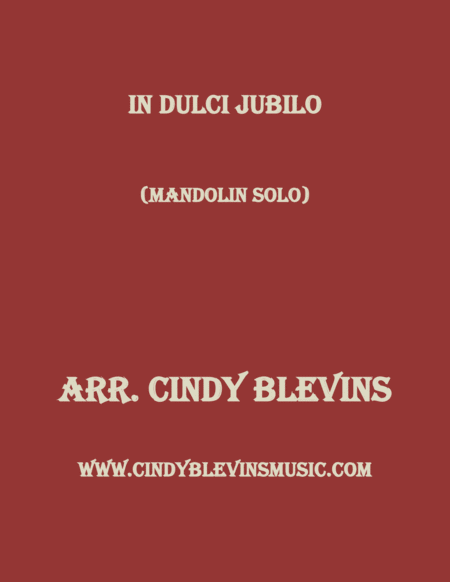 In Dulci Jubilo For Mandolin Solo Sheet Music