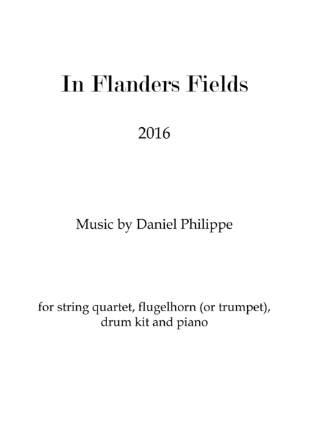 Free Sheet Music In Flanders Fields Mezzo With Ensemble
