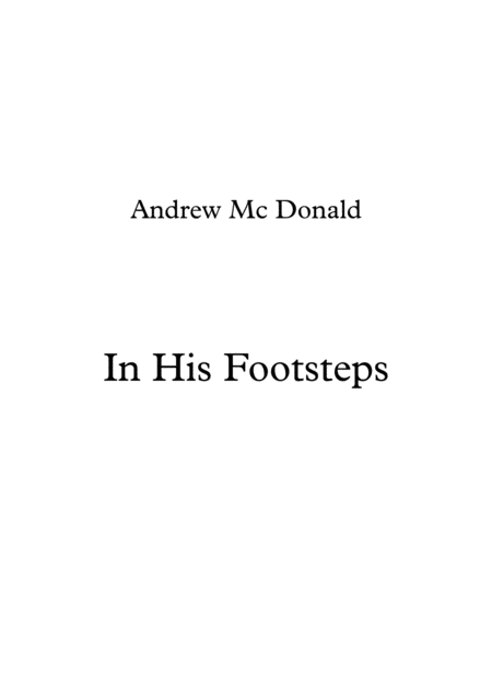 In His Footsteps Sheet Music