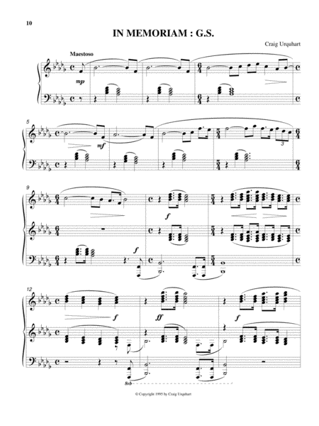 Free Sheet Music In Memoriam G S