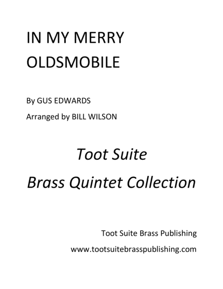 In My Merry Oldsmobile Sheet Music