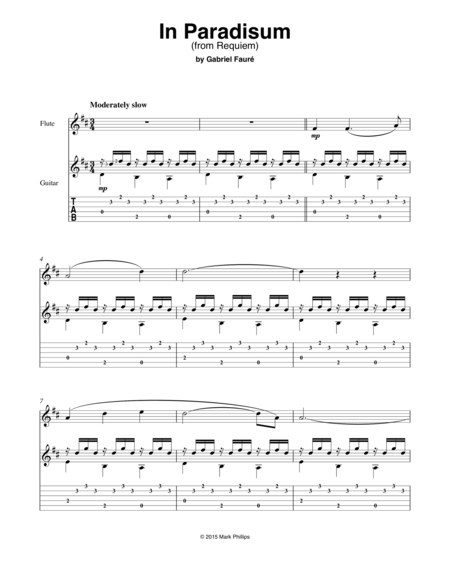 Free Sheet Music In Paradisum From Requiem