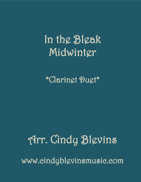 Free Sheet Music In The Bleak Midwinter For Clarinet Duet