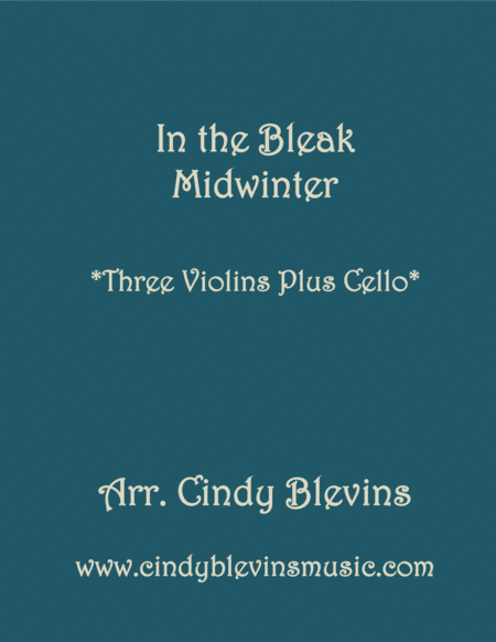 In The Bleak Midwinter For Three Violins And Cello Sheet Music