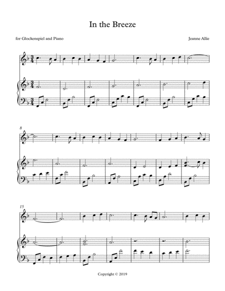 In The Breeze For Piano And Glockenspiel Sheet Music