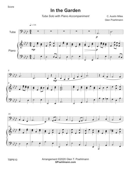 In The Garden Tuba Solo With Piano Accompaniment Medium Easy Sheet Music