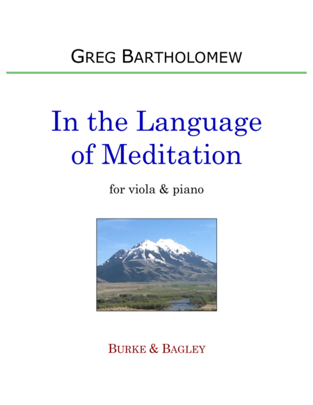 In The Language Of Meditation For Viola Piano Sheet Music