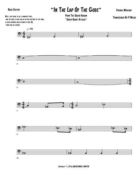 In The Lap Of The Gods Bass Guitar Tab Sheet Music