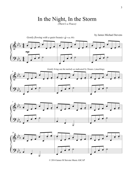 In The Night In The Storm Theres A Peace Sheet Music