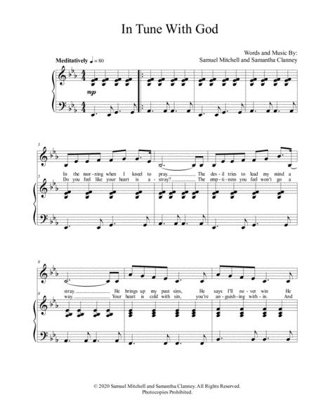 In Tune With God Sheet Music