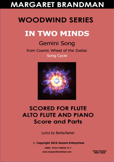 In Two Minds Flute Alto Flute And Piano Arrangement Sheet Music