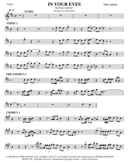 In Your Eyes Violin Sheet Music