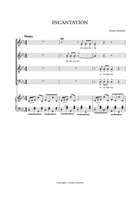 Incantation Sheet Music