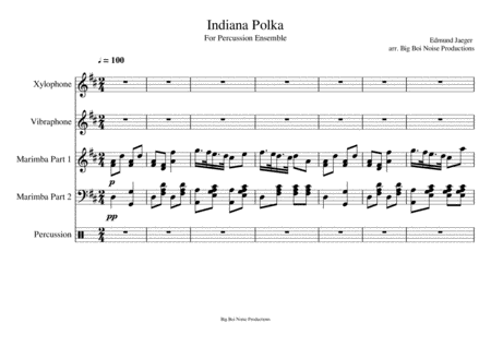 Indiana Polka For Percussion Sheet Music