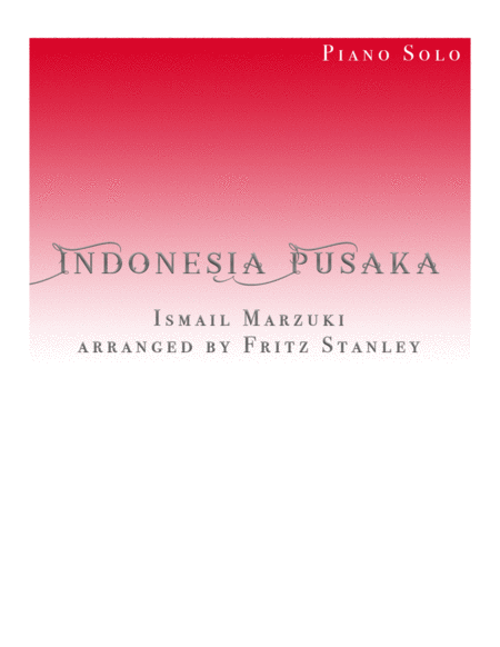 Free Sheet Music Indonesia Pusaka Piano Solo