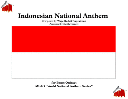 Free Sheet Music Indonesian National Anthem Indonesia Raya For Brass Quintet