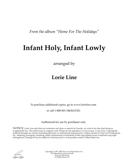 Infant Holy Infant Lowly From Home For The Holidays Sheet Music