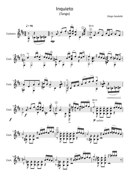 Inquieto Tango Sheet Music