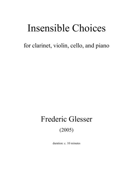 Free Sheet Music Insensible Choices