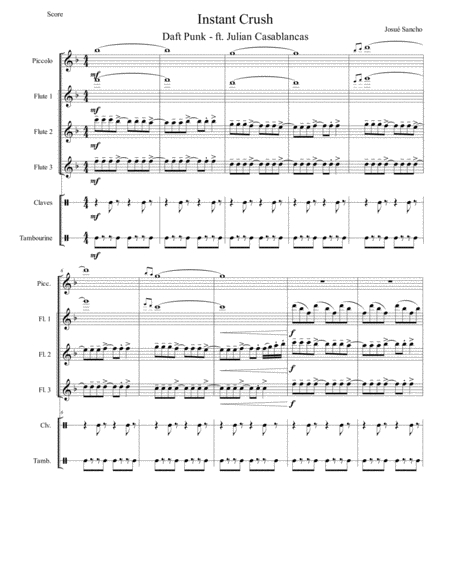 Instant Crush Sheet Music