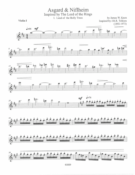 Free Sheet Music Instrumental Packet Asgard Niflheim Movement I Land Of The Holly Trees