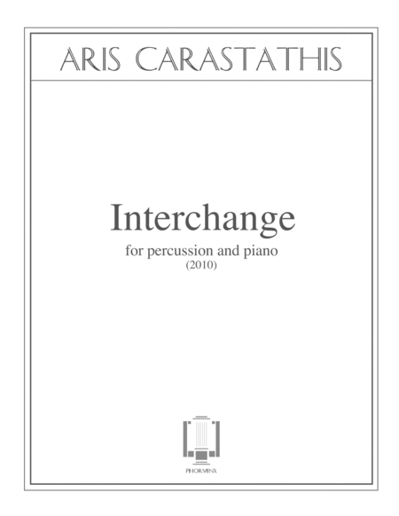 Interchange For Vibraphone And Piano Sheet Music