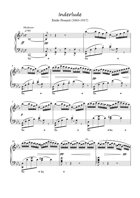 Interlude Piano Solo By Emile Pessard Sheet Music