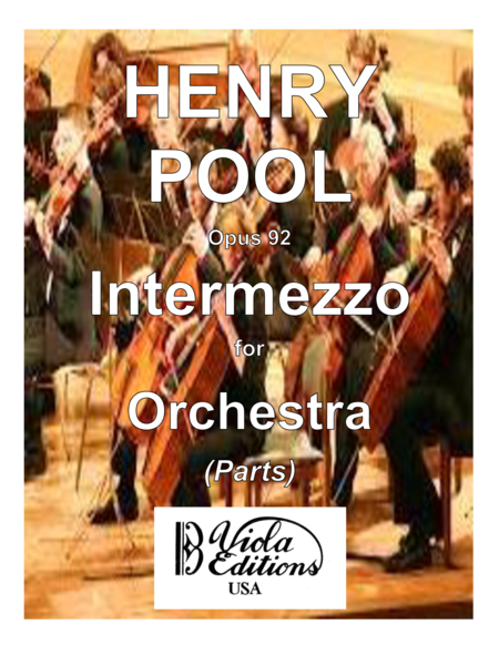 Free Sheet Music Intermezzo For Orchestra In A Do Parts