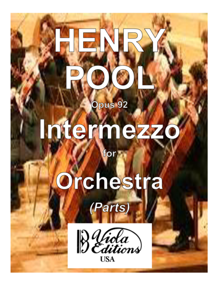 Intermezzo For Orchestra In A Do Parts Sheet Music