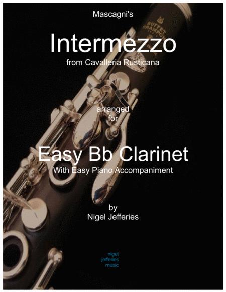 Intermezzo From Cavalleria Rusticana For Easy Clarinet And Piano Sheet Music