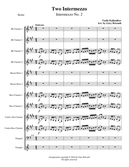 Free Sheet Music Intermezzo No 2 From Two Intermezzo