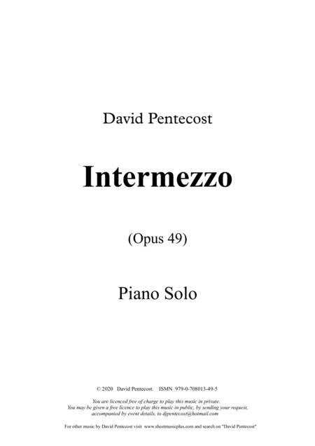 Free Sheet Music Intermezzo Opus 49