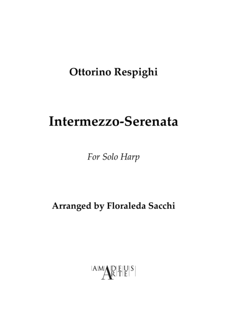 Free Sheet Music Intermezzo Serenata For Harp