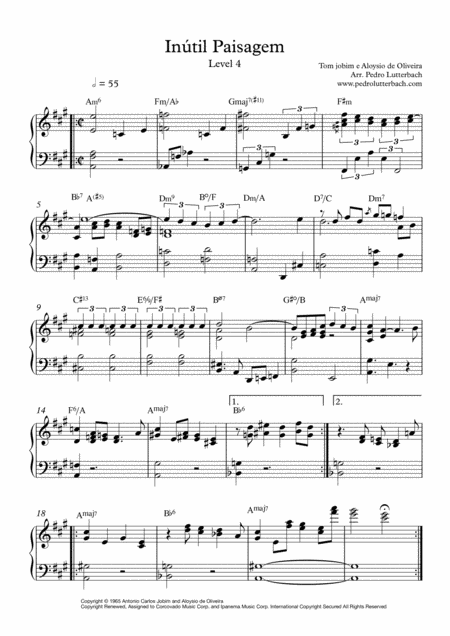 Intil Paisagem Sheet Music